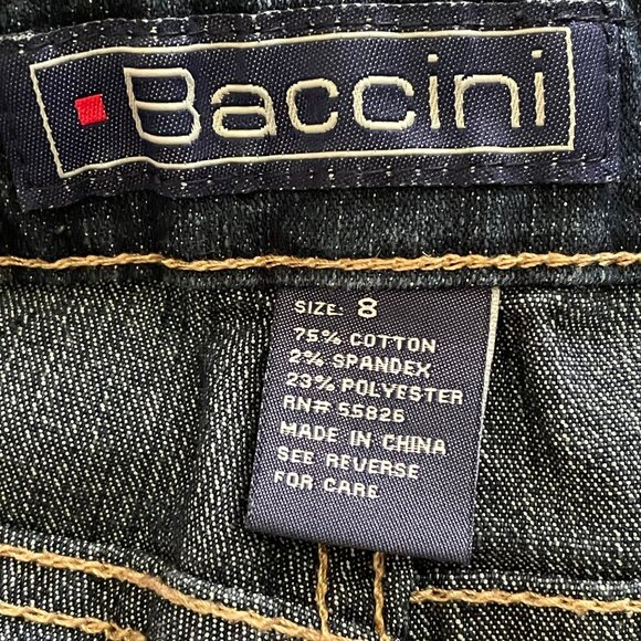 Baccini stretch 5 pocket jeans womens size 8 Tall - Picture 7 of 7